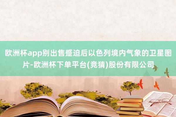 欧洲杯app别出售蹙迫后以色列境内气象的卫星图片-欧洲杯下单平台(竞猜)股份有限公司