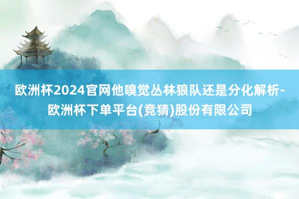 欧洲杯2024官网他嗅觉丛林狼队还是分化解析-欧洲杯下单平台(竞猜)股份有限公司