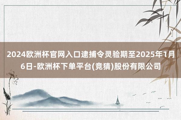 2024欧洲杯官网入口逮捕令灵验期至2025年1月6日-欧洲杯下单平台(竞猜)股份有限公司