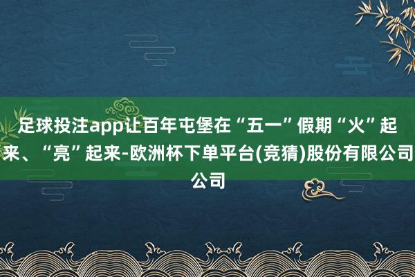 足球投注app让百年屯堡在“五一”假期“火”起来、“亮”起来-欧洲杯下单平台(竞猜)股份有限公司